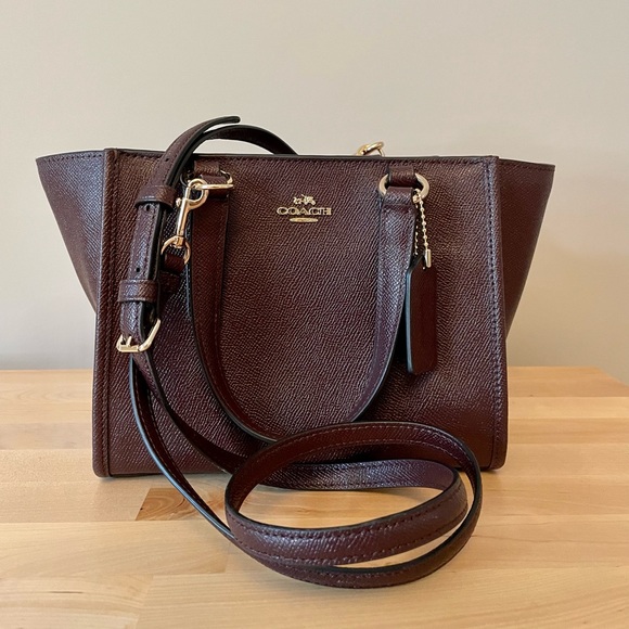 Coach Crosby Carryall 21 Crossgrain Leather in Oxblood NWOT - Picture 3 of 9